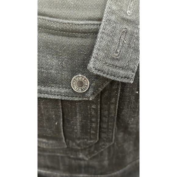 7 For All Mankind Women's Overall Dress in Black Sands Twill size 2 - Picture 3 of 11